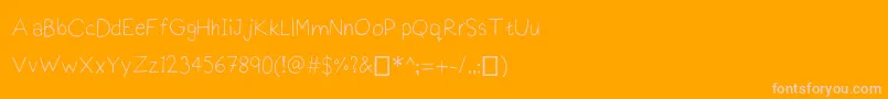 Шрифт Praktiscript – розовые шрифты на оранжевом фоне