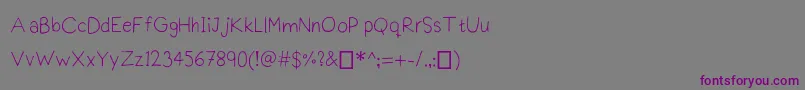 Шрифт Praktiscript – фиолетовые шрифты на сером фоне