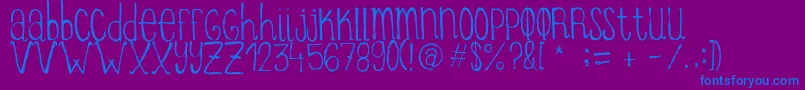 Шрифт ItziargobigRegular – синие шрифты на фиолетовом фоне