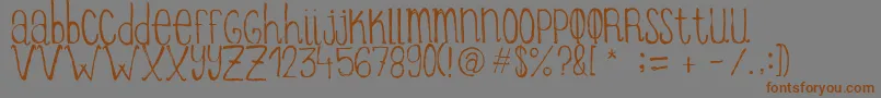 ItziargobigRegular Font – Brown Fonts on Gray Background