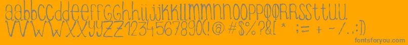 ItziargobigRegular Font – Gray Fonts on Orange Background