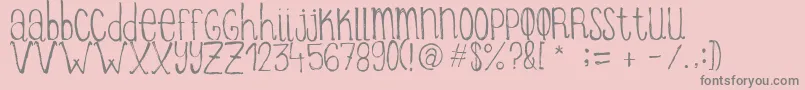 ItziargobigRegular Font – Gray Fonts on Pink Background