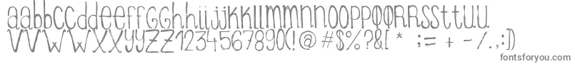 Шрифт ItziargobigRegular – серые шрифты на белом фоне