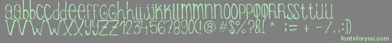 Шрифт ItziargobigRegular – зелёные шрифты на сером фоне