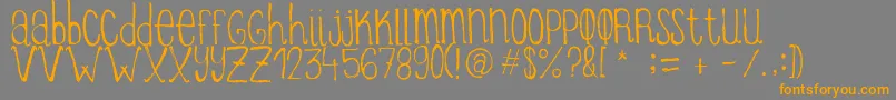 ItziargobigRegular Font – Orange Fonts on Gray Background