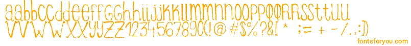 ItziargobigRegular Font – Orange Fonts on White Background