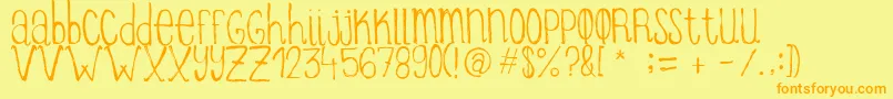 Шрифт ItziargobigRegular – оранжевые шрифты на жёлтом фоне