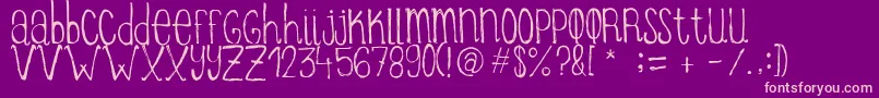 ItziargobigRegular-Schriftart – Rosa Schriften auf violettem Hintergrund