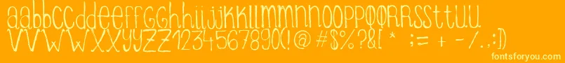 ItziargobigRegular Font – Yellow Fonts on Orange Background