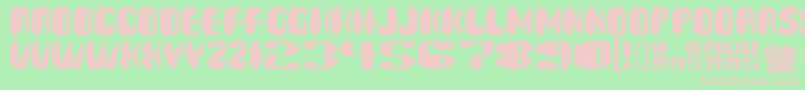 Bdspinne Font – Pink Fonts on Green Background