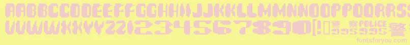 Bdspinne Font – Pink Fonts on Yellow Background