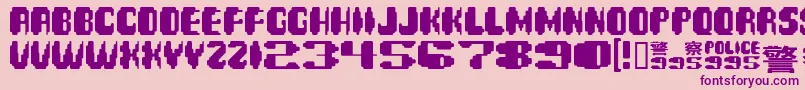 Bdspinne Font – Purple Fonts on Pink Background