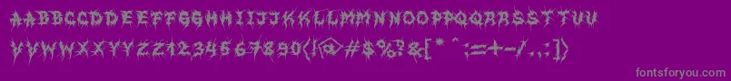 MbEvilghostFont Font – Gray Fonts on Purple Background
