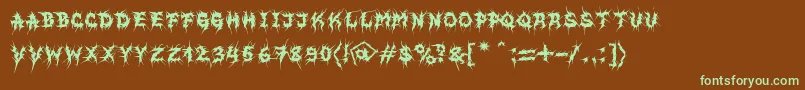 Подробнее о шрифте MbEvilghostFont Шрифт MbEvilghostFont – зелёные шрифты на коричневом фоне