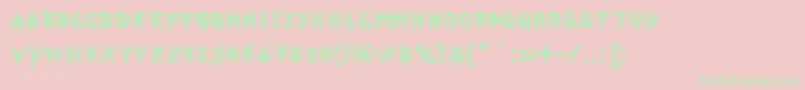 MbEvilghostFont Font – Green Fonts on Pink Background