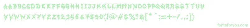 MbEvilghostFont Font – Green Fonts on White Background