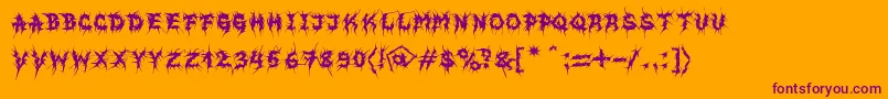 MbEvilghostFont Font – Purple Fonts on Orange Background