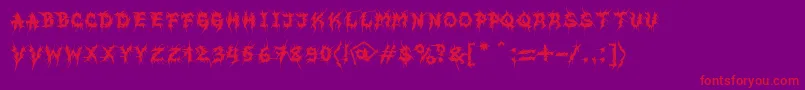 fuente MbEvilghostFont – Fuentes Rojas Sobre Fondo Morado