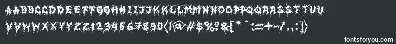 フォントMbEvilghostFont – 黒い背景に白い文字