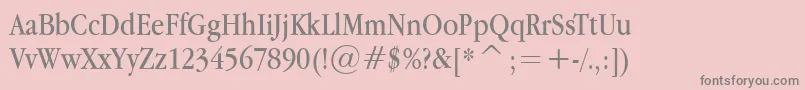 Applegaramond Font – Gray Fonts on Pink Background