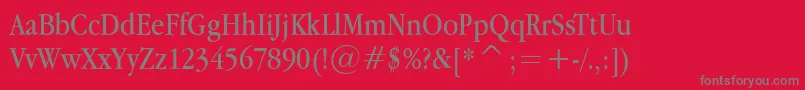 Applegaramond Font – Gray Fonts on Red Background