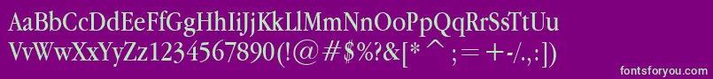 Applegaramond Font – Green Fonts on Purple Background