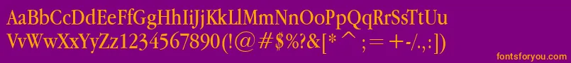 Applegaramond Font – Orange Fonts on Purple Background