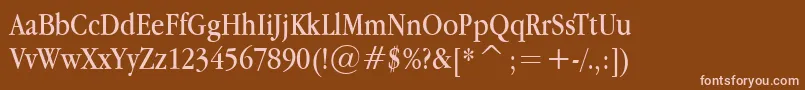 Applegaramond Font – Pink Fonts on Brown Background