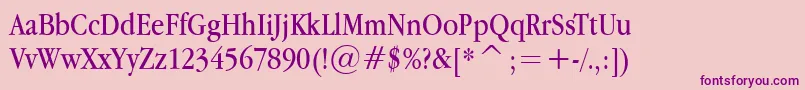 Applegaramond Font – Purple Fonts on Pink Background