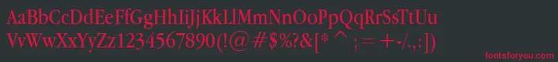fuente Applegaramond – Fuentes Rojas Sobre Fondo Negro