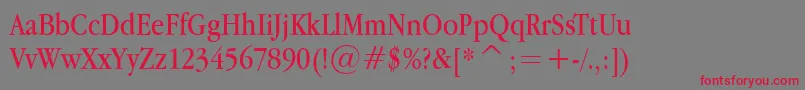 Applegaramond Font – Red Fonts on Gray Background