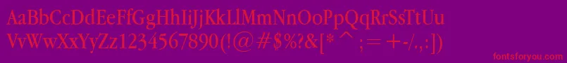 Applegaramond Font – Red Fonts on Purple Background