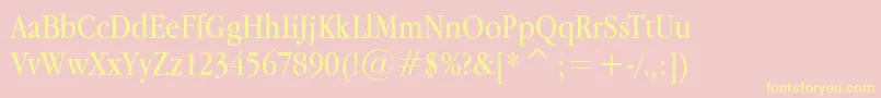 Applegaramond Font – Yellow Fonts on Pink Background