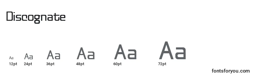Discognate Font Sizes