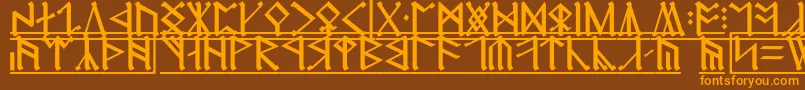 CirthErebor1 Font – Orange Fonts on Brown Background