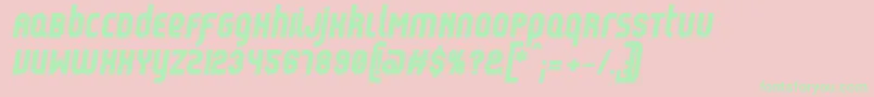 ReflexblackItalic Font – Green Fonts on Pink Background