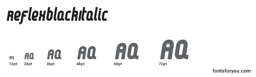 Größen der Schriftart ReflexblackItalic