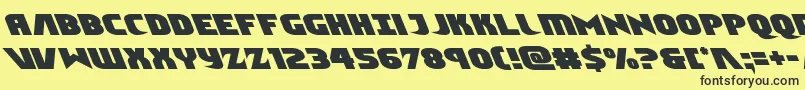 Ninjagardenleft Font – Black Fonts on Yellow Background