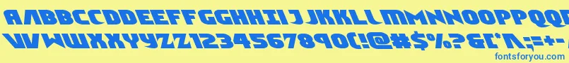 Ninjagardenleft Font – Blue Fonts on Yellow Background