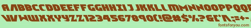 Ninjagardenleft Font – Brown Fonts on Green Background