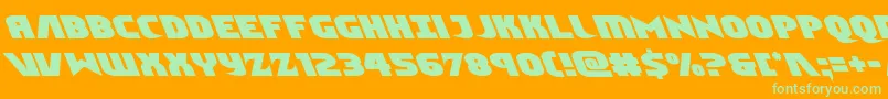 Ninjagardenleft Font – Green Fonts on Orange Background