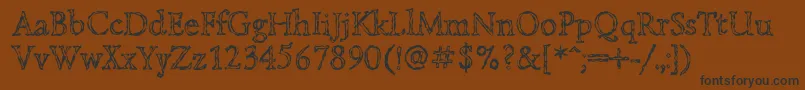 Lazurskiengravedc Font – Black Fonts on Brown Background