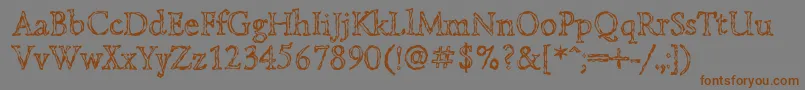 Lazurskiengravedc Font – Brown Fonts on Gray Background