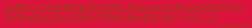 Lazurskiengravedc Font – Brown Fonts on Red Background
