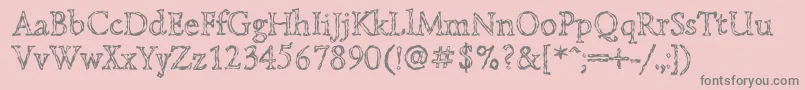 Lazurskiengravedc Font – Gray Fonts on Pink Background