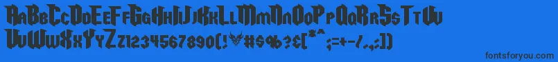 Razorclaw Font – Black Fonts on Blue Background