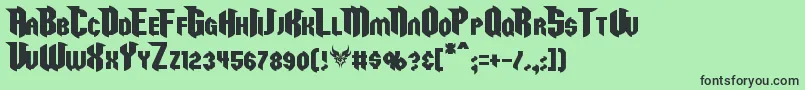 Razorclaw Font – Black Fonts on Green Background