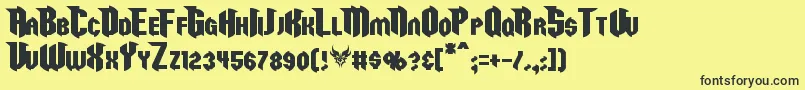 Razorclaw Font – Black Fonts on Yellow Background