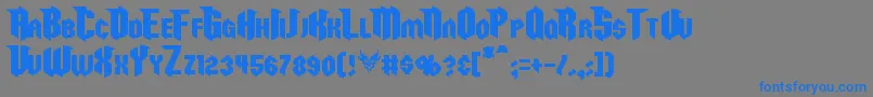 Razorclaw-Schriftart – Blaue Schriften auf grauem Hintergrund