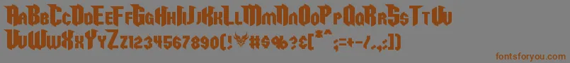 Razorclaw Font – Brown Fonts on Gray Background
